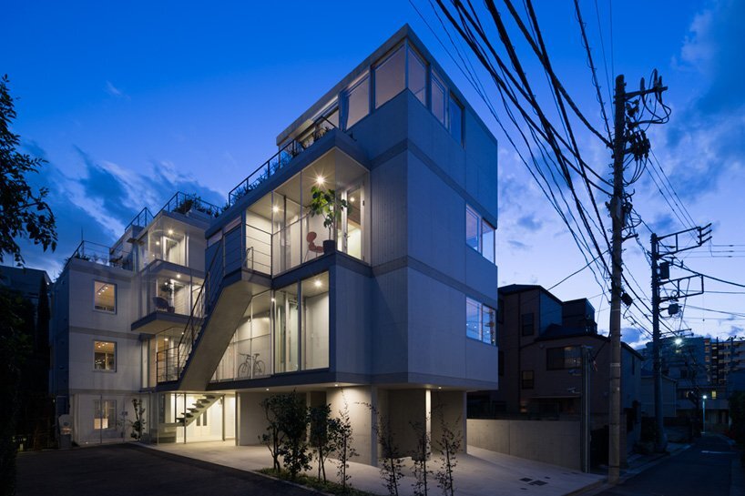 a modern apartment block